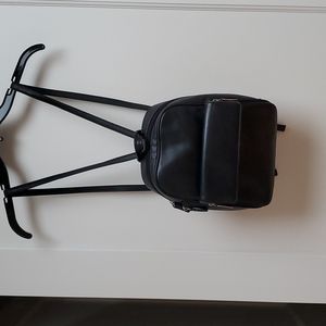 AURIELLE Black Leather Backpack